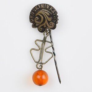 Amber Druskininkai Lithuania stick pin